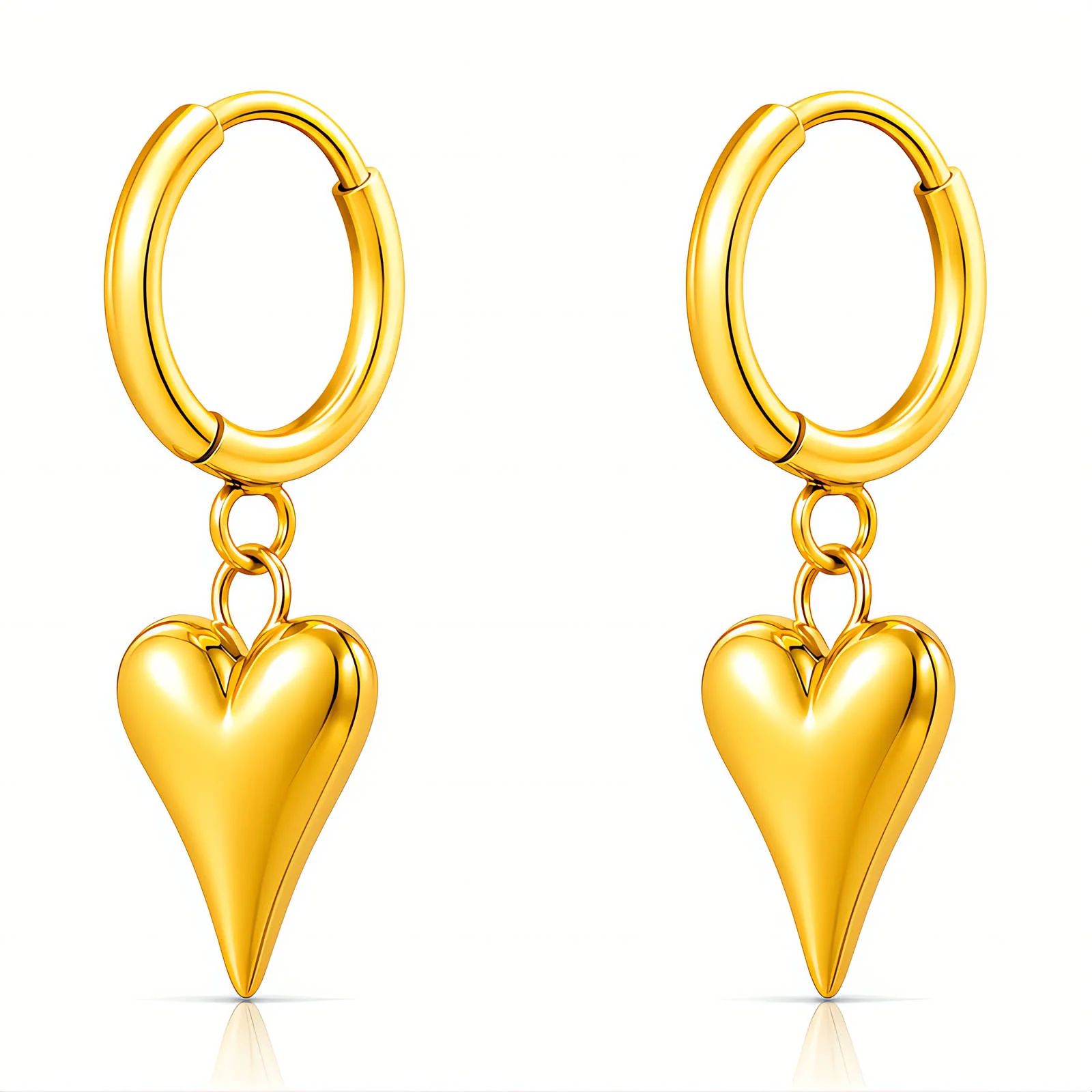 Boucles d'Oreilles Cœurs Lumineux