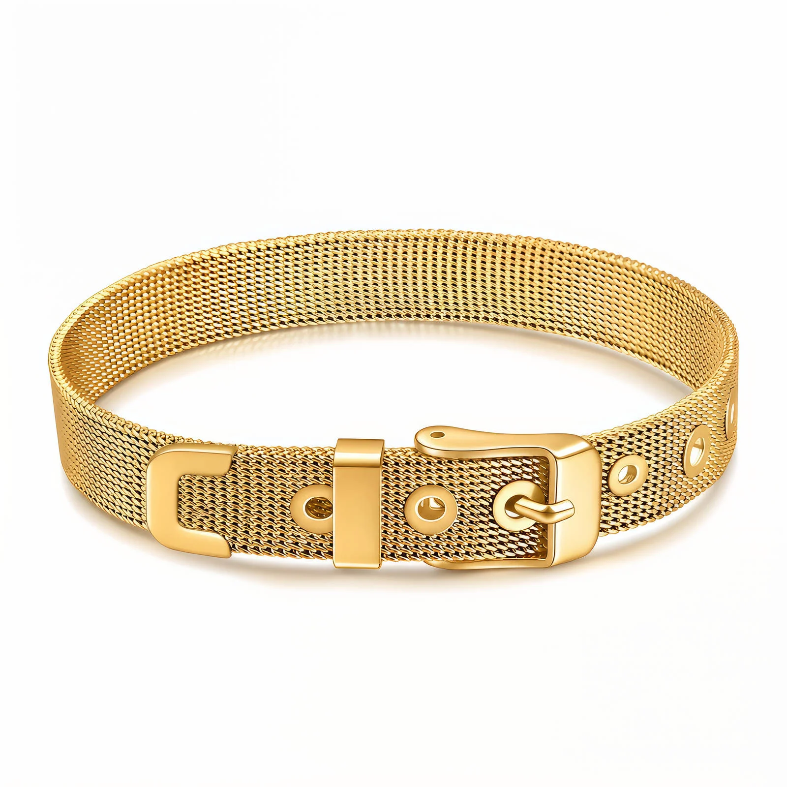 Bracelet Jonc Torsadé Doré