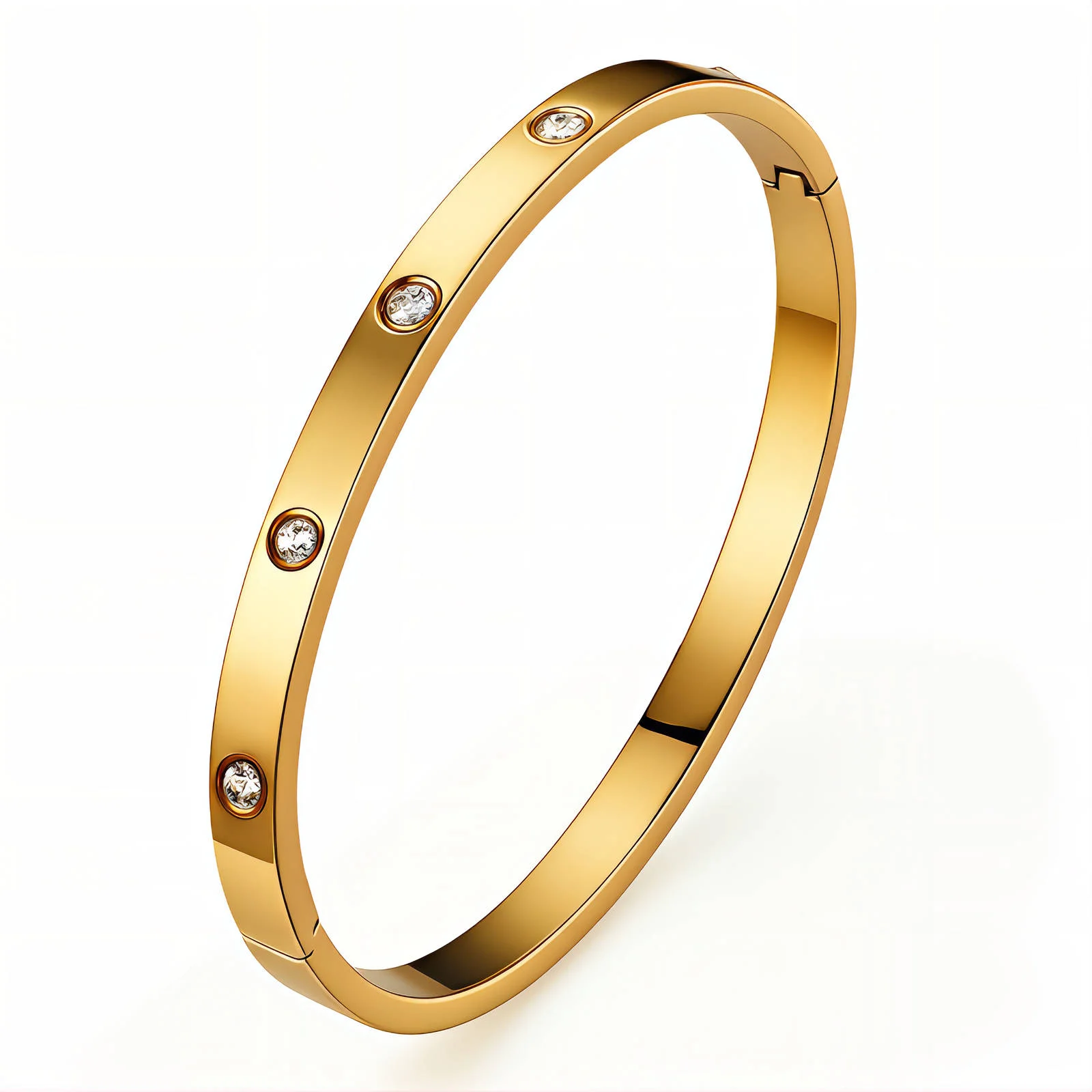 Bracelet Ruban Miroir Doré porté