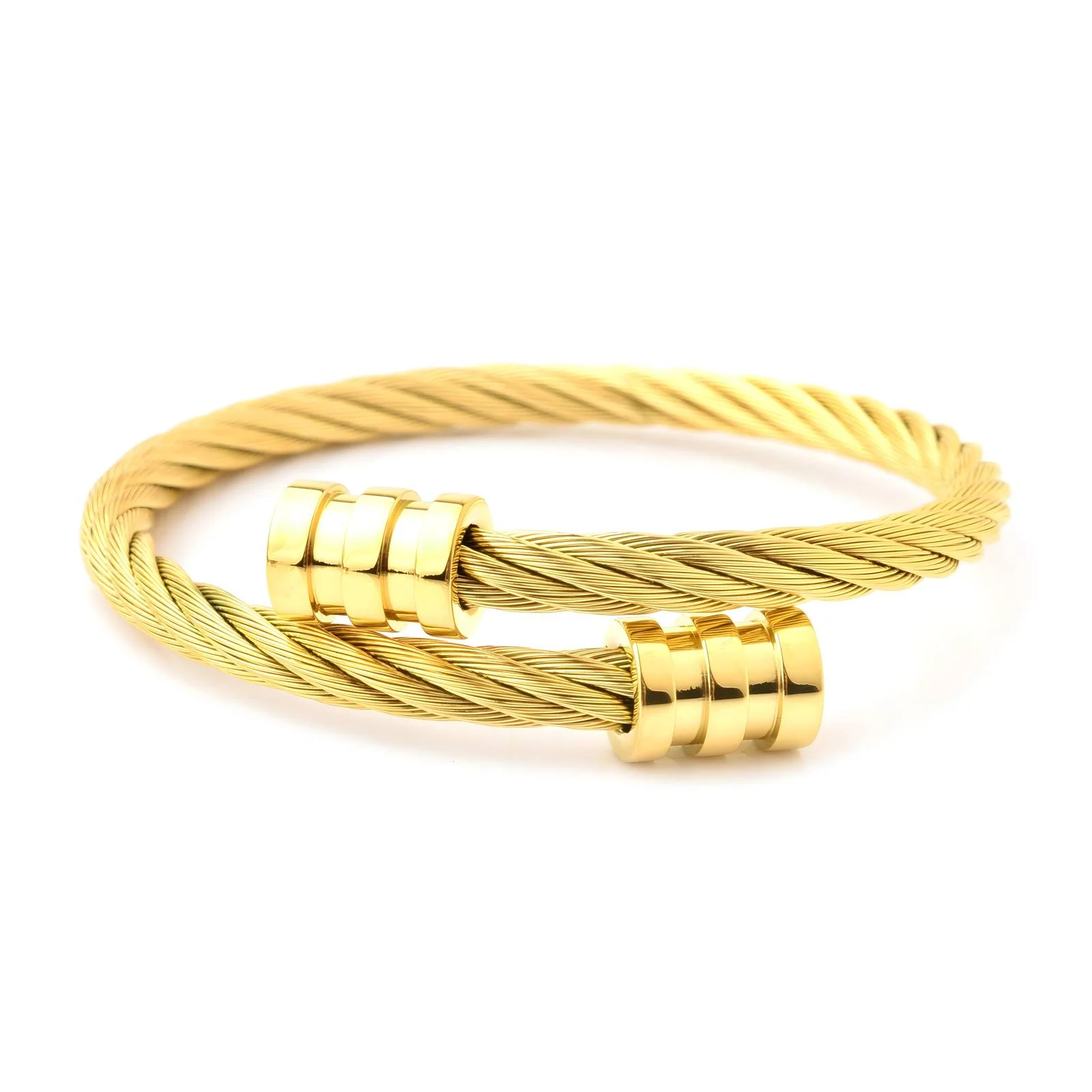 Bracelet Maillons Sculptés Doré