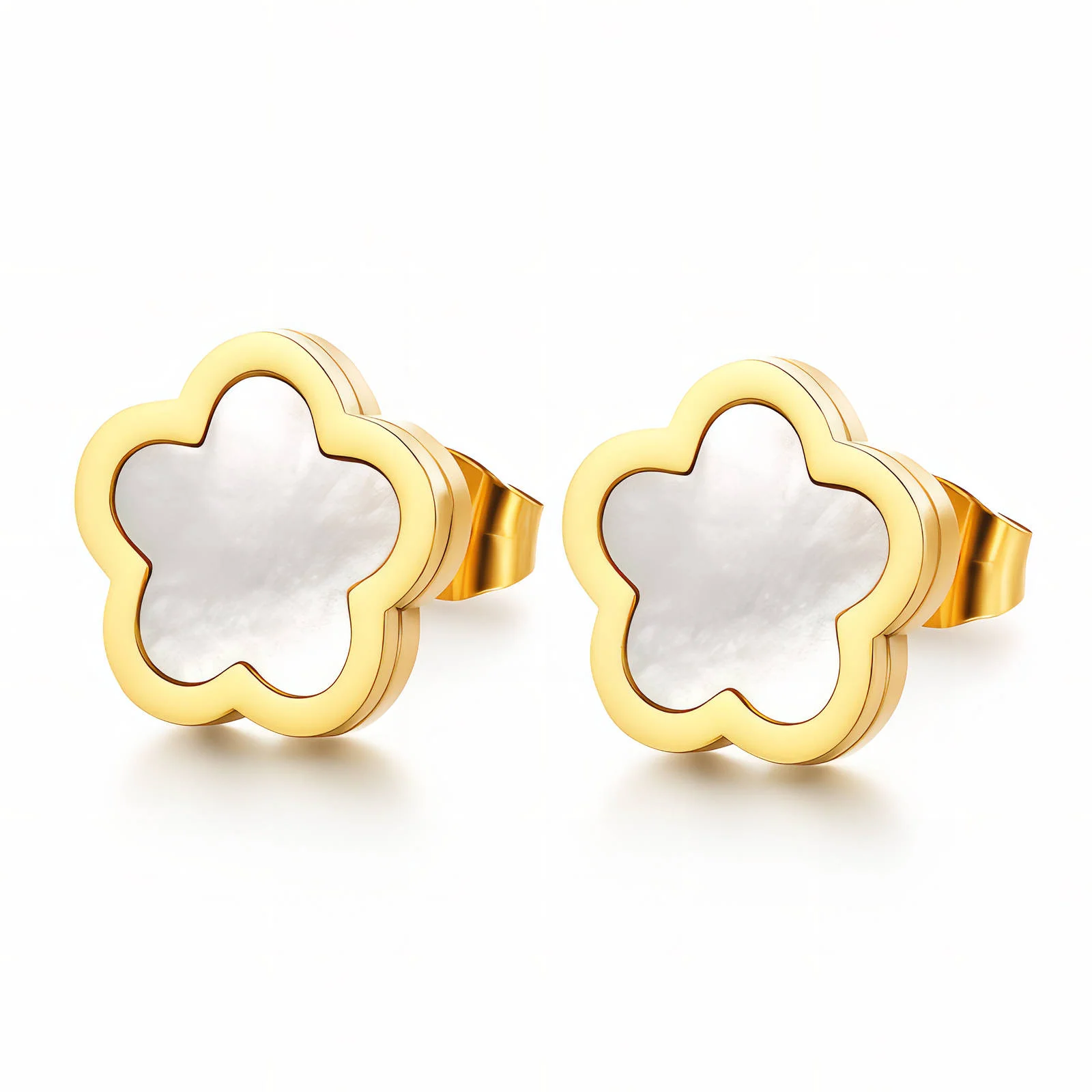 Boucles d'Oreilles Fleurs Scintillantes porté