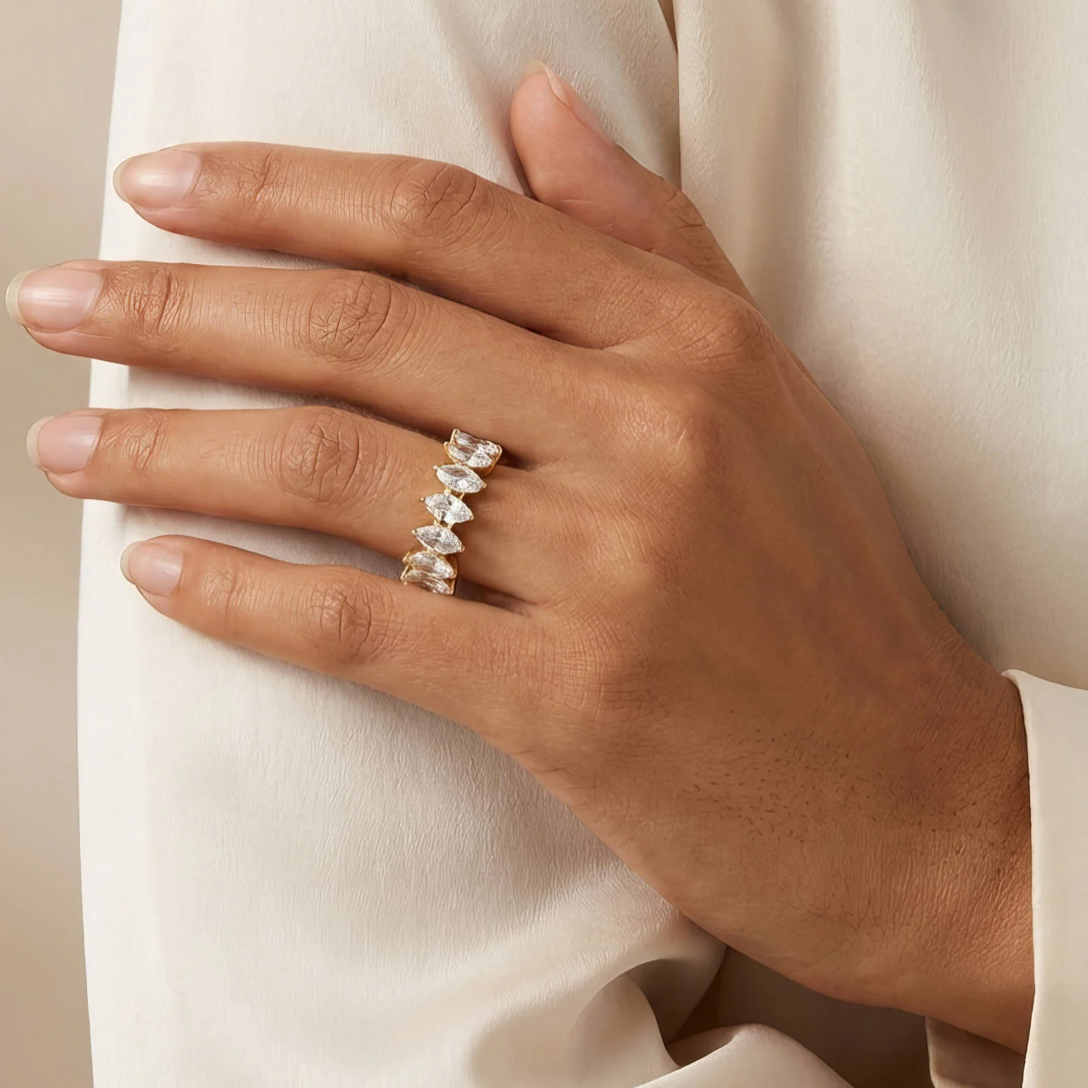Bague Ajustable Pureté Dorée