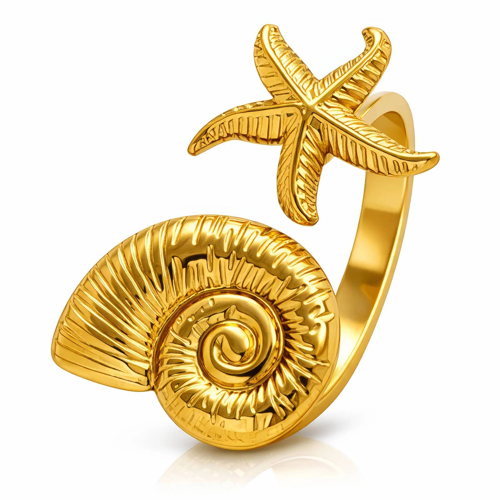 Bague Marine Étoile et Nacre