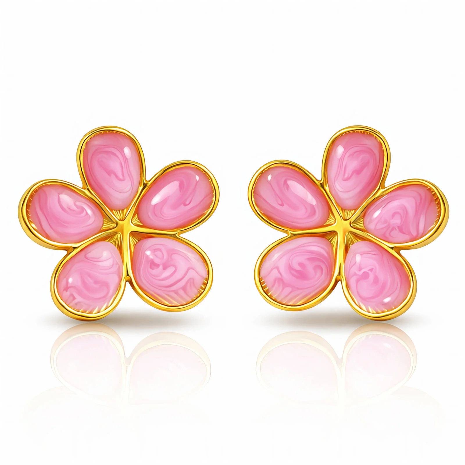 Boucles d'Oreilles Fleurs Scintillantes