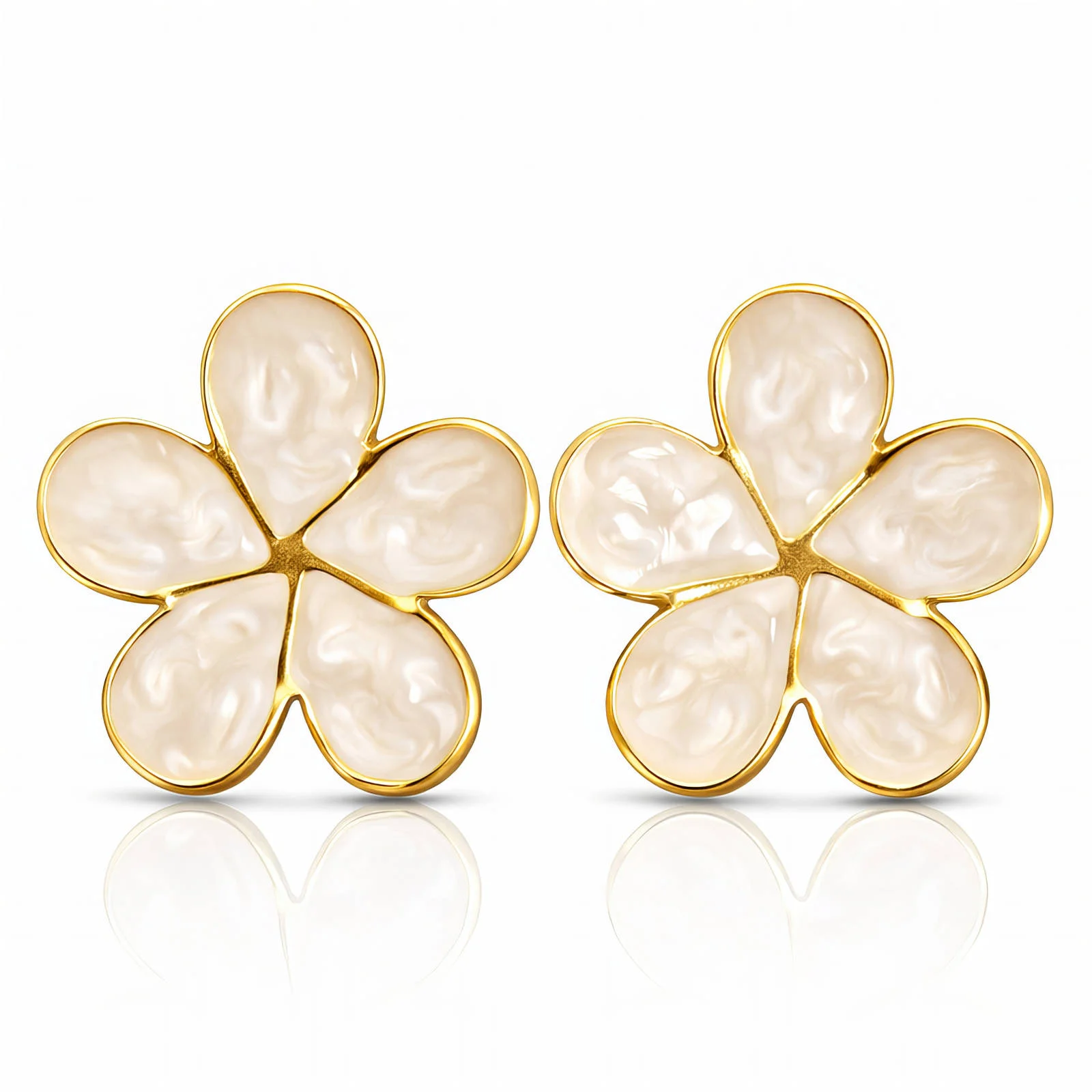 Boucles d'Oreilles Fleurs Scintillantes