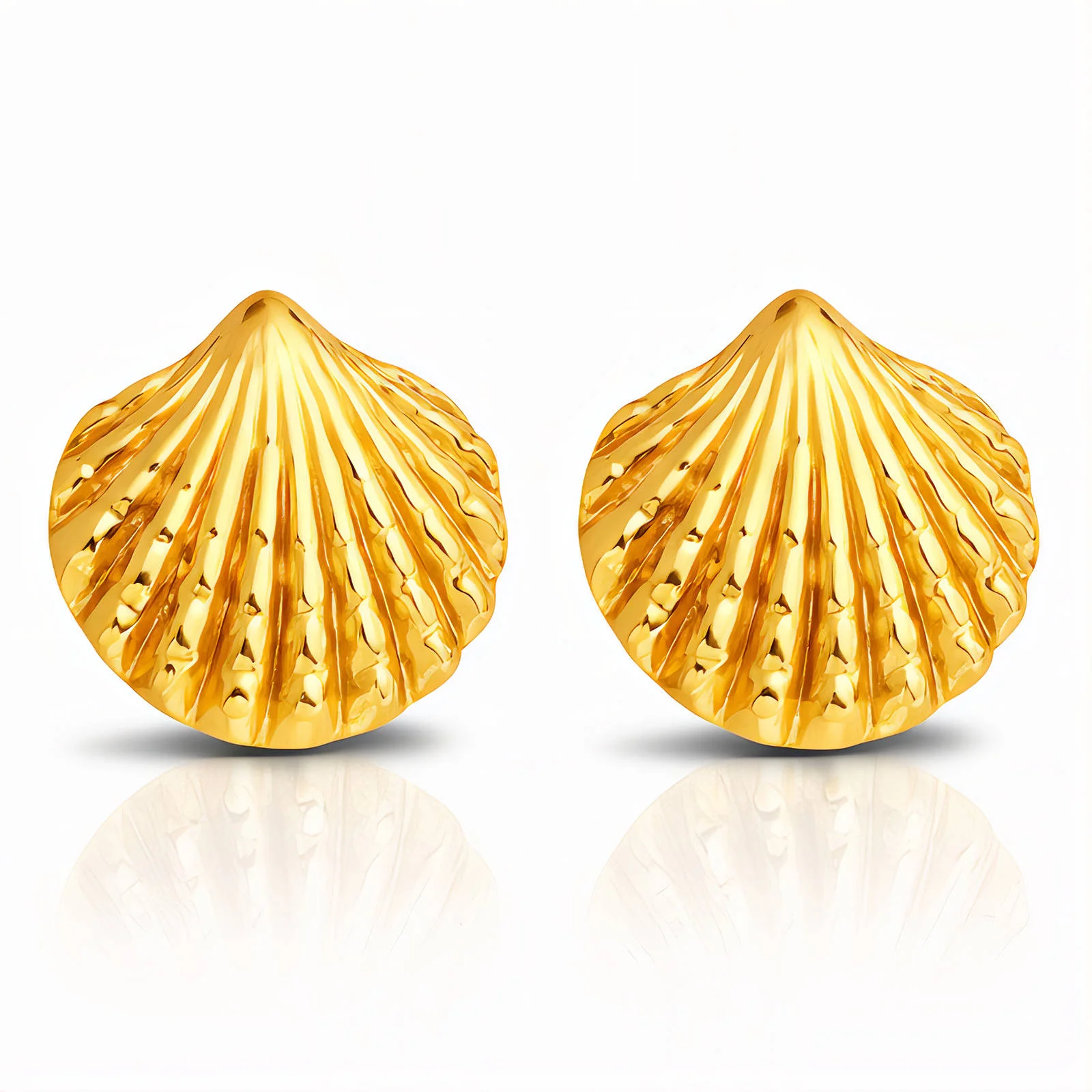 Boucles d'Oreilles Coquillage d'Or