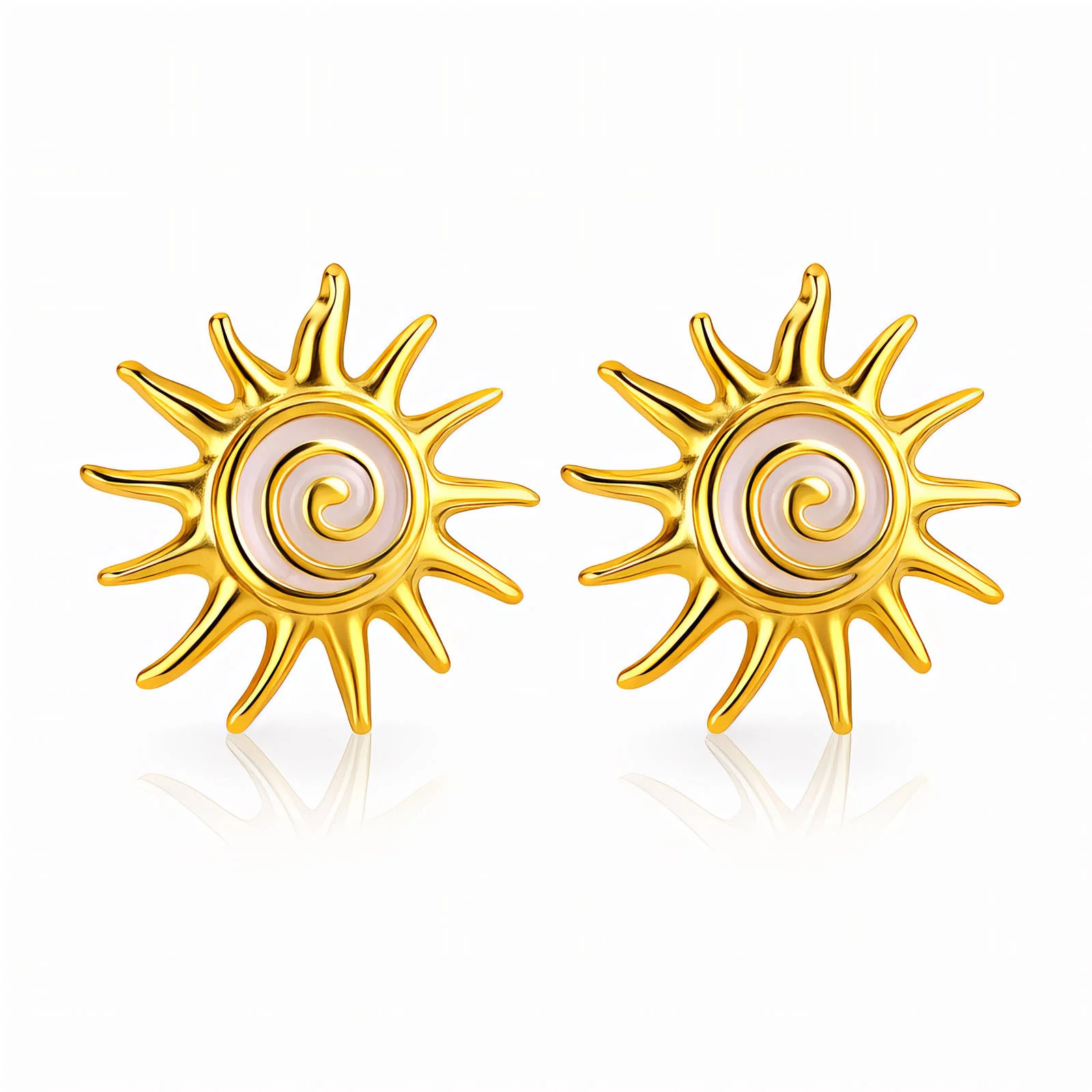 Boucles d'Oreilles Solaires Éclatantes
